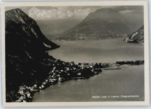Melide Fliegeraufnahme, Lago di Lugano