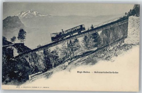 6410 Rigi Kulm - Rigi-Bahn, Schnurtobelbrücke