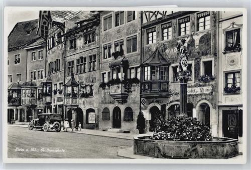 8260 Stein am Rhein - Bemalte Häuser, Brunnen