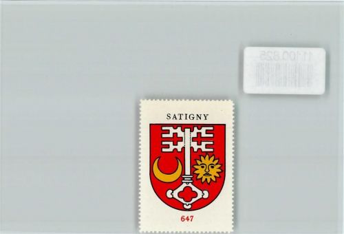 Satigny Vignette Wappen Kaffee Hag ca 1920-1940 Satigny