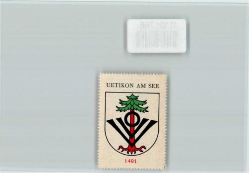 Uetikon am See Vignette Wappen Kaffee Hag ca 1920-1940