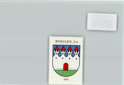 Bürglen UR Vignette Wappen Kaffee Hag ca 1920-1940 Bürglen, Uri