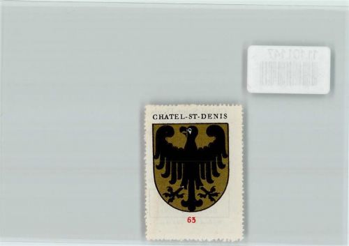 Châtel-St-Denis Vignette Wappen Kaffee Hag ca 1920-1940 Chatel-St-Denis