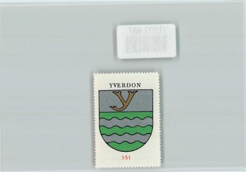Yverdon-les-Bains Vignette Wappen Kaffee Hag ca 1920-1940