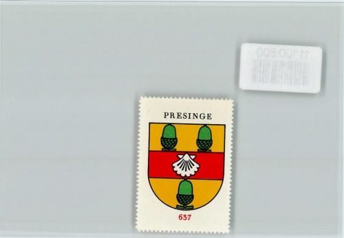 Presinge Vignette Wappen Kaffee Hag ca 1920-1940 Preslinge