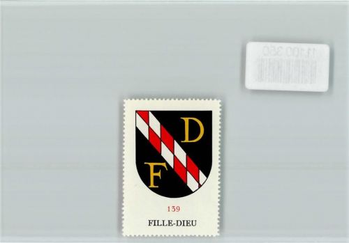 Romont FR Vignette Wappen Kaffee Hag ca 1920-1940 Fille-Dieu