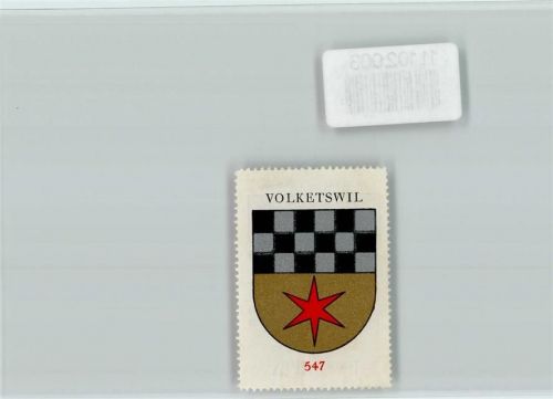 Volketswil Vignette Wappen Kaffee Hag ca 1920-1940
