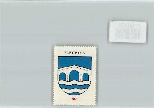 Fleurier Vignette Wappen Kaffee Hag ca 1920-1940 FLeurier