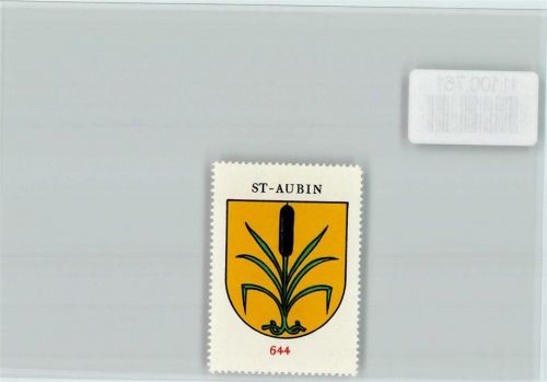 St-Aubin FR Vignette Wappen Kaffee Hag ca 1920-1940