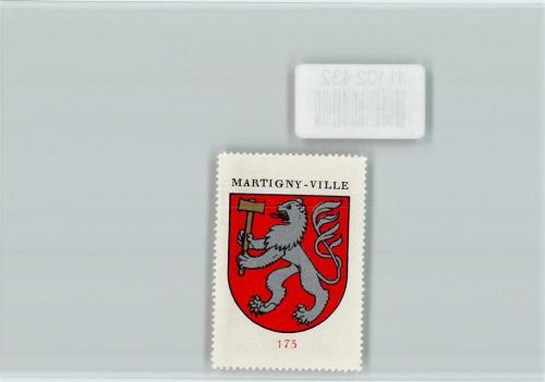 Martigny Martigny-Ville Vignette Wappen Kaffee Hag ca 1920-1940