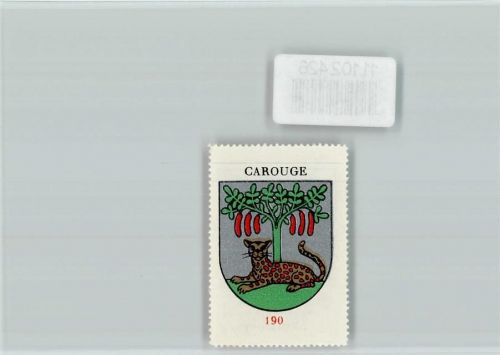 Carouge GE Vignette Wappen Kaffee Hag ca 1920-1940