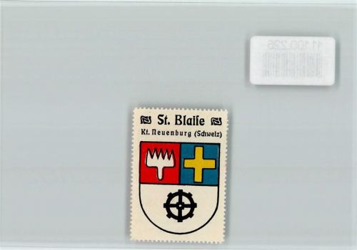 St-Blaise Vignette Wappen Kaffee Hag ca 1920-1940