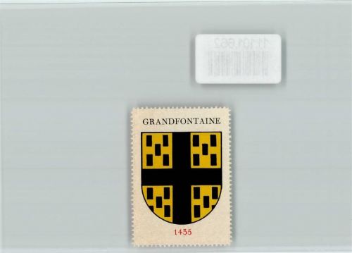 2908 Grandfontaine - Vignette Wappen Kaffee Hag ca 1920-1940
