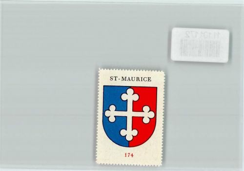 St-Maurice Vignette Wappen Kaffee Hag ca 1920-1940 St-Maurice