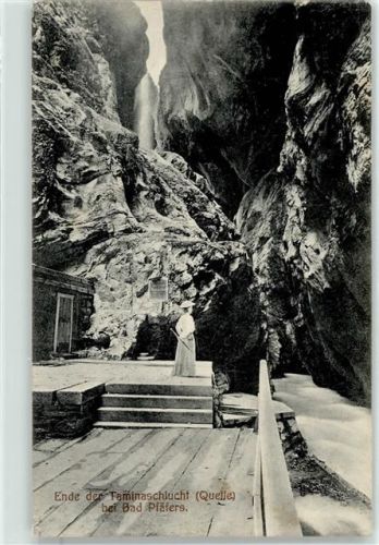 7312 Pfäfers 1909 - Ende Taminaschlucht Quelle