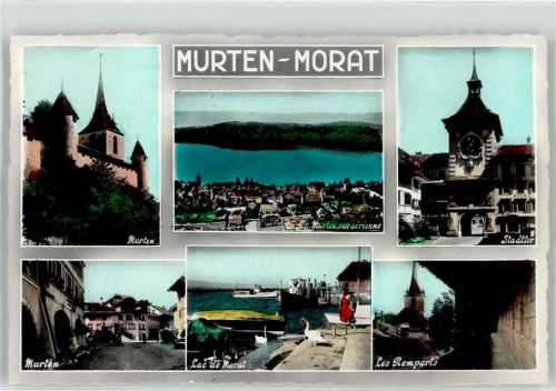 Murten Kirche Lac de Morat Marktplatz Stadttor