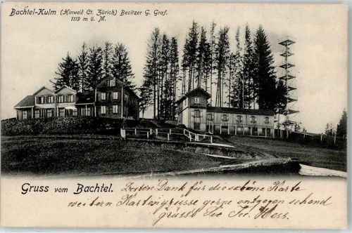 Wald ZH 1902 Bachtel-Kulm Ort lt. Stempel