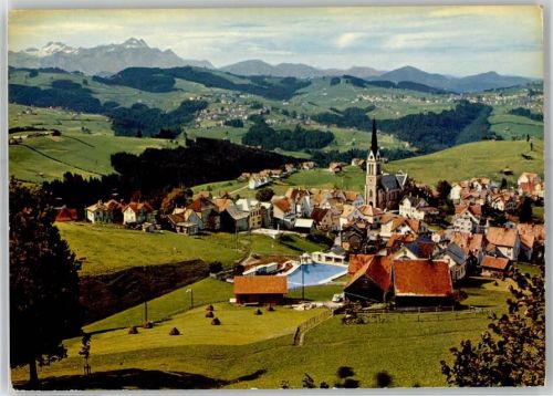 Rehetobel 1975 Kirche Schwimmbad