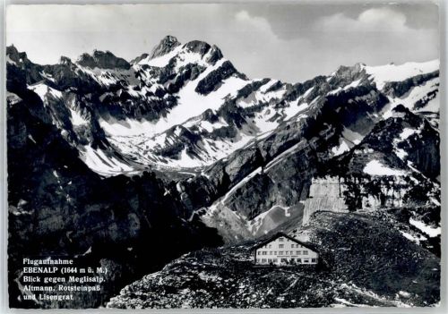 Wasserauen 1955 Fliegeraufnahme Ebenalp Gasthaus