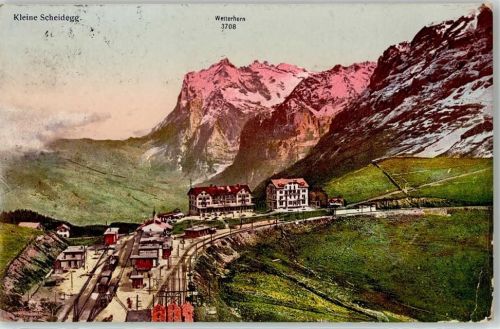 Scheidegg 1911 Bahnhof Bergbahn Kleine Scheidegg