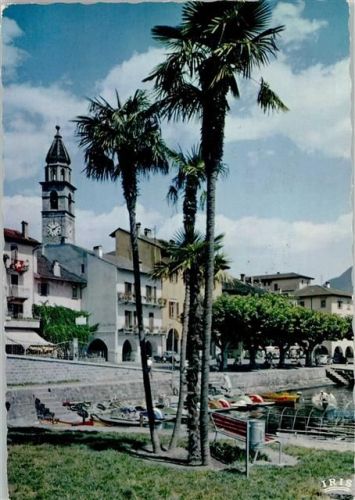 Ascona Palmen Kirche Uferpromenade