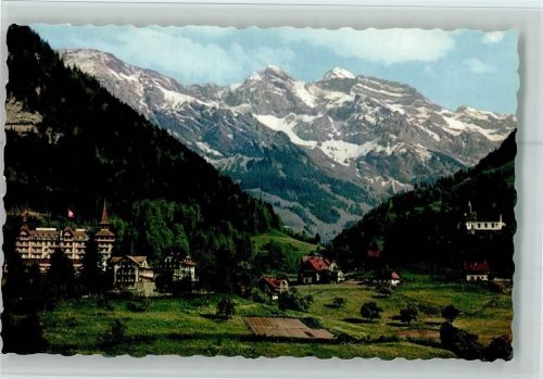 6073 Flüeli-Ranft - Ortsansicht mit Widderfeld Nünalphorn und Hutstock