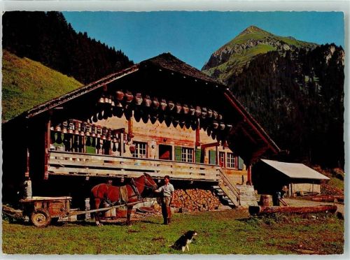 Aeschi b. Spiez Suldhütte im Suldtal mit Morgenberghorn
