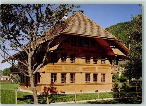 Trubschachen Heimatmuseum Stöckli Ostfassade Reich beschriftet