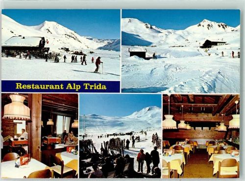 Samnaun Dorf Restaurant Alp Trida Winter Skifahrer