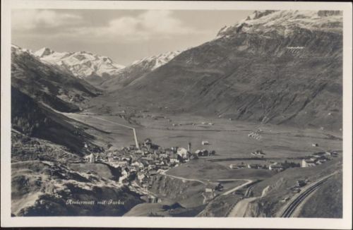 um 1930/40 Andermatt, Schweiz, Kt. Uri, mit Furka,E. Götz