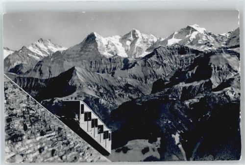Niesen Niesenbahn Blick mit Jungfraugruppe