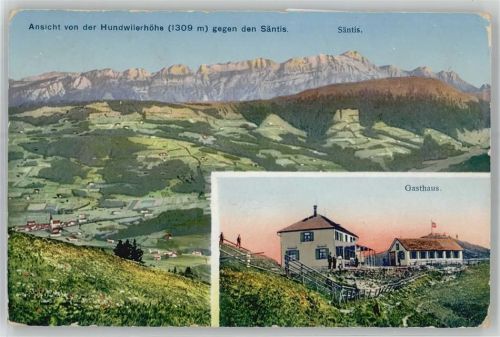 Hundwil Gasthaus Hundwillerhöhe gegen den Säntis