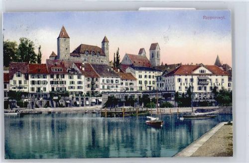 8640 Rapperswil SG - Hafen, Schloß, Burg, Hotel Bellevue, Gasthof, Café, Restaurant zum Anker, Hotel du Lac