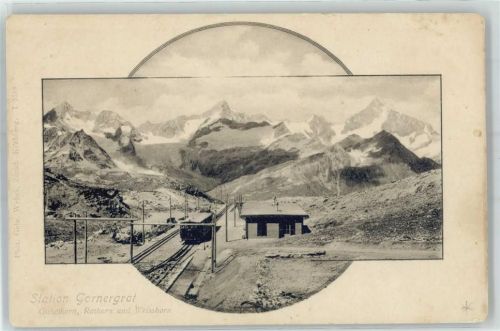 Gornergrat Gabelhorn Rothorn Weisshorn Bahnhof Station Gornergratbahn