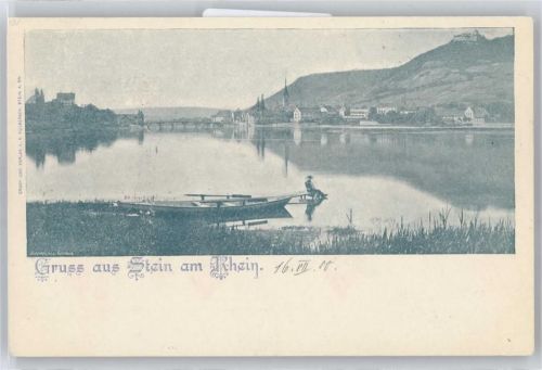 8260 Stein am Rhein - Fluss, Boot, Brücke
