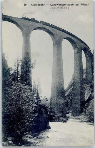 Filisur Landwasserviadukt Bahnhof Alulabahn