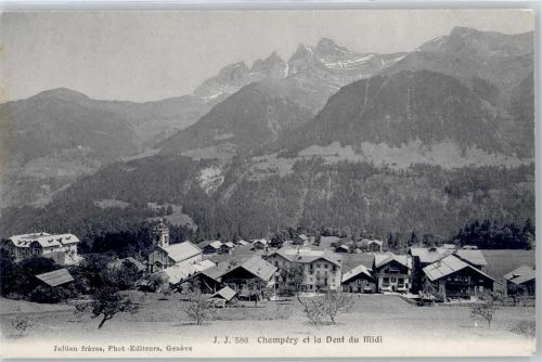 Champéry Gesamtansicht, Dent du Midi