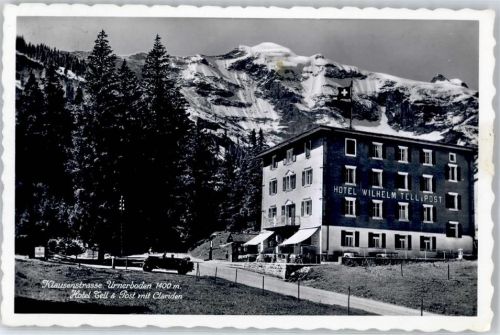 8751 Urnerboden 1943 - Hotel Tell Postamt