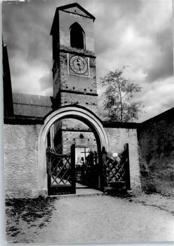 Müstair Eingang Klosterkirche