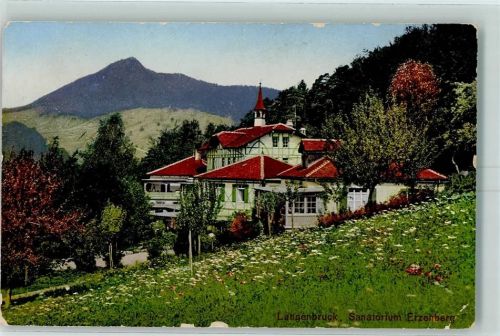 4438 Langenbruck 1929 Gebrauchsspuren Sanatorium Erzenberg
