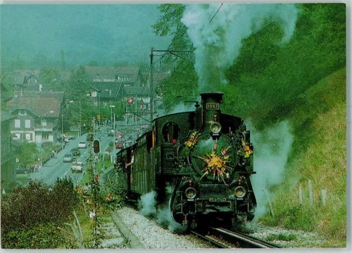 Giswil 1910 Dampflok HG 3/3 Bj. Strecke Giswil Meiringen Ballenberg Dampfbahn