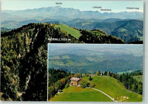Steg im Tösstal Fliegeraufnahme Berggasthaus Hörnli Kulm Blick auf Alpstein und Toggenburg