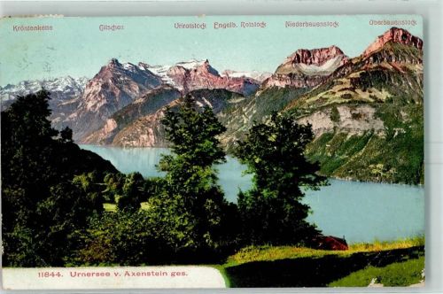 Urnersee 1908 vom Axenstein gesehen