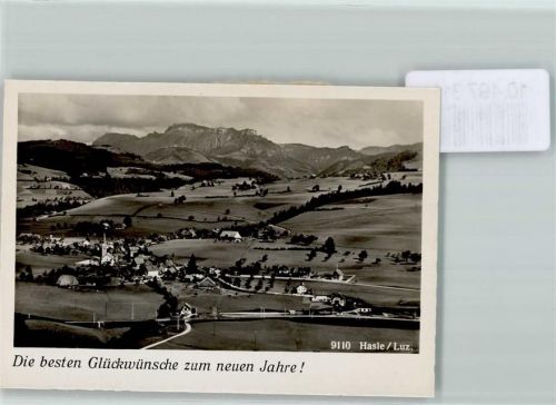 Hasle LU 1939 Neujahr Fliegeraufnahme Foto 10cm x 7cm, rückseitig Haftspuren
