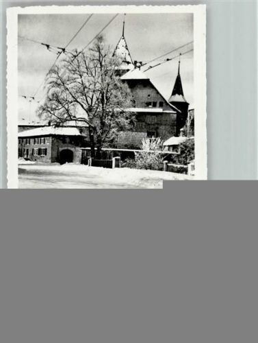 Nidau Neujahrskarte Turm Foto 10cm x 7cm, rückseitig Haftspuren