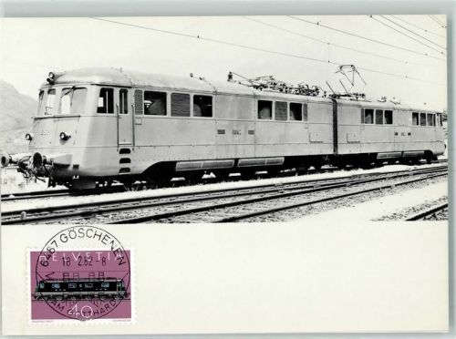 6487 Göschenen 1940 - SBB/CFF St. Gotthard Ae 8/14 11852 236 t 11100 PS/ch 110 km/h Ort lt. Stempel