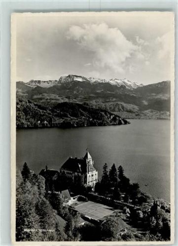 Vitznau 1951 Park Hotel und die Alpen