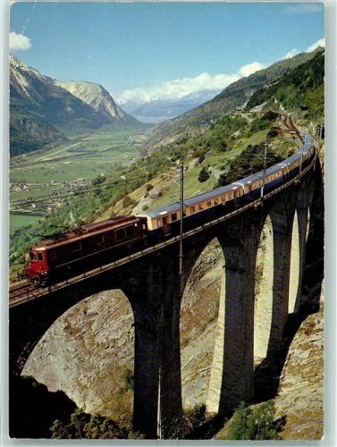 Frutigen Bern Lötschberg Simplon Bahn Das Luogelkinviadukt der BLS