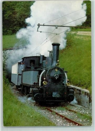Blonay Le petit train a la sortie du Tunnel