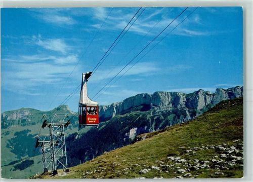 Wasserauen Luftseilbahn Ebenalp Blick zum Kamor Hoher Kasten u. Alpsiegel